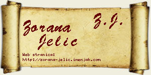 Zorana Jelić vizit kartica